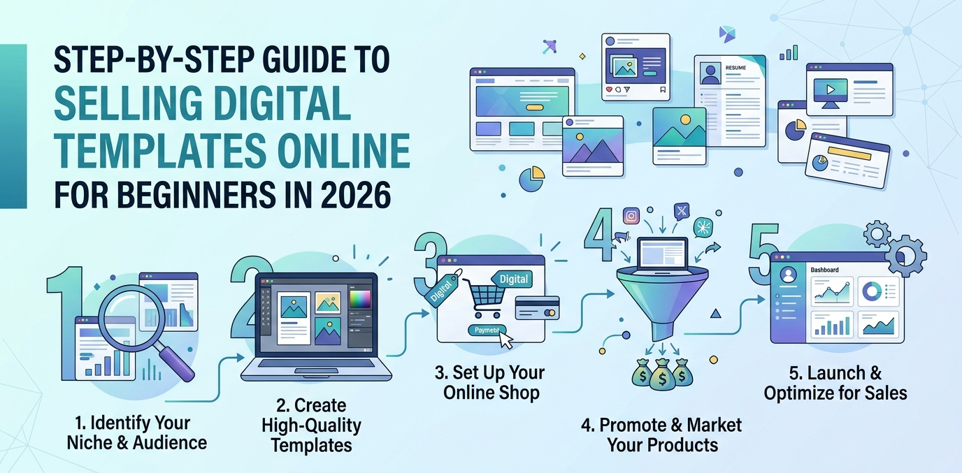Step-by-Step Guide to Selling Digital Templates Online for Beginners in 2026