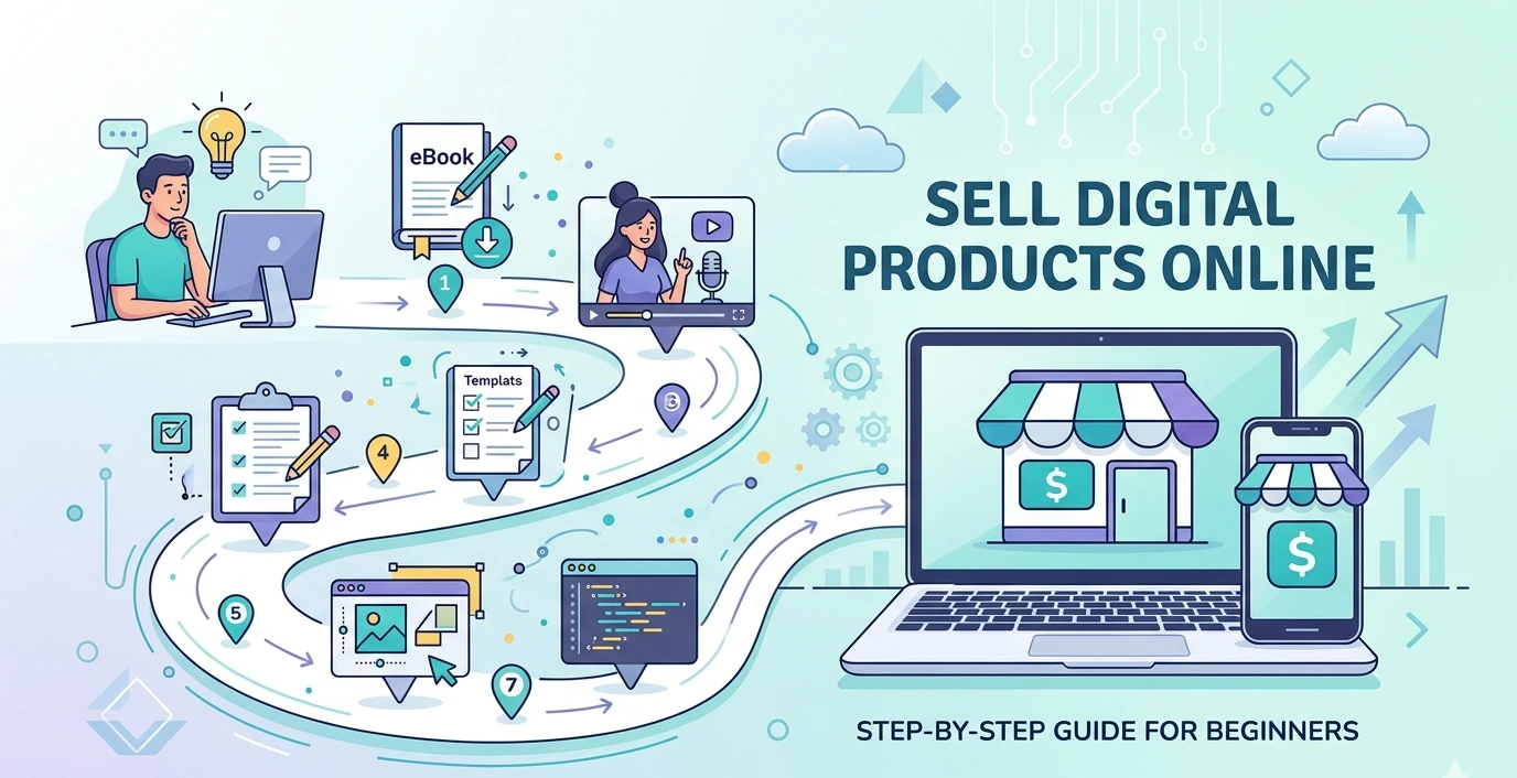 step by step guide to selling digital products online for beginners