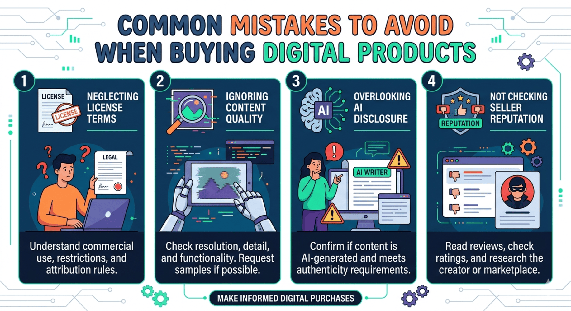 common mistakes to avoid when buying digital products