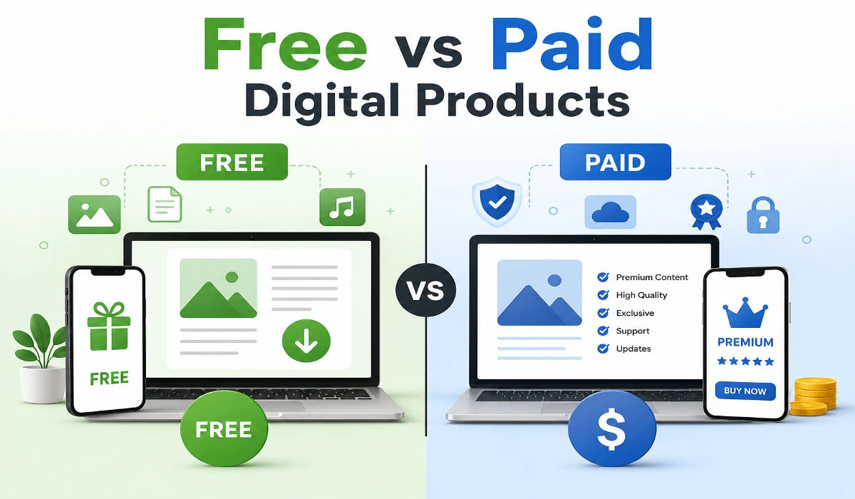 free vs paid digital products