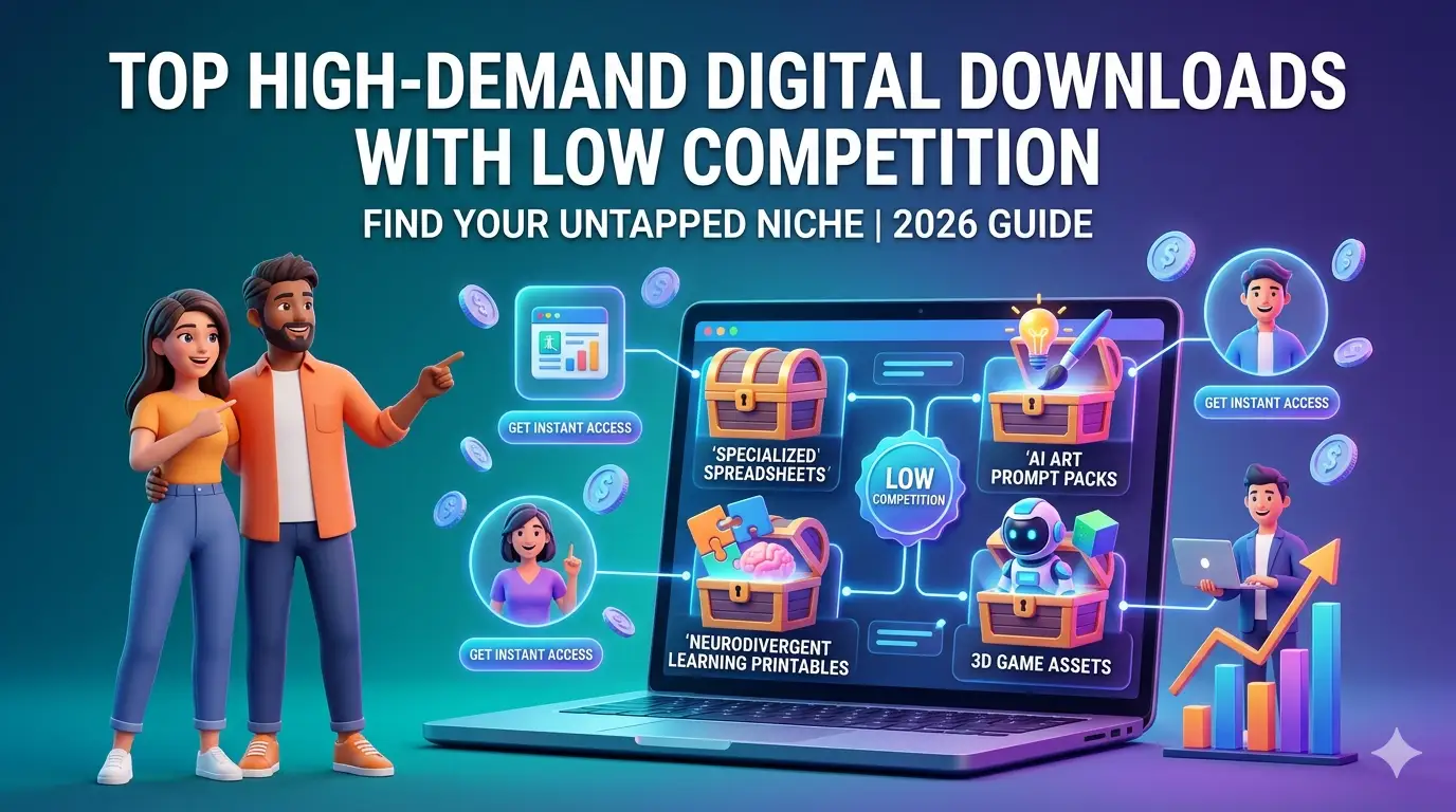 top high demand digital downloads with low competition