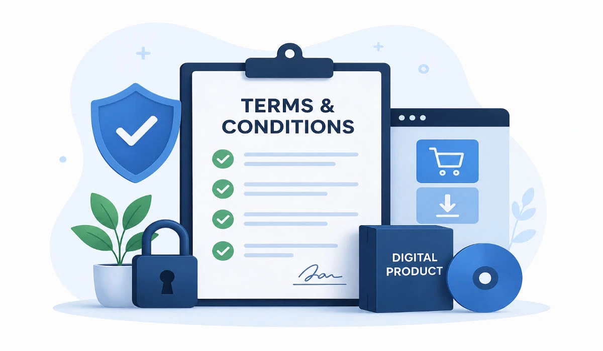 terms & conditions for digital product websites
